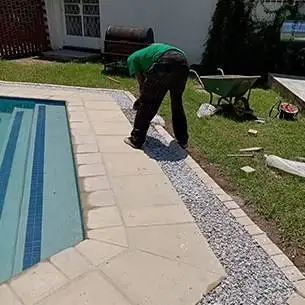 mixed crushed stones stepping stones edging stones